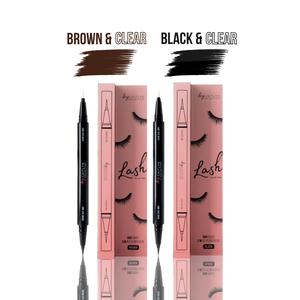 By Caitlyn 2-In-1 Lash Glue Eyeliner Pen - Dual Ended Clear & Brown/Black Options - Strong Hold & Quick Application - Beginner Friendly - By Caitlyn