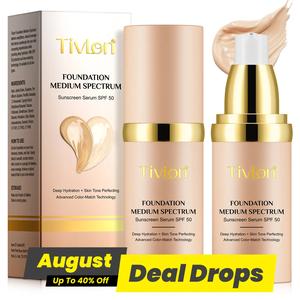 4-in-1 Color Changing Liquid Foundation, Long Lasting Flawless Moisturizing Foundation, Sunscreen Skin Tints Makeup Cream, Moisturize Flawless Makeup Product, Hydrate Cosmetic Gift for Women & Girls, Glow, Hydrating Makeup