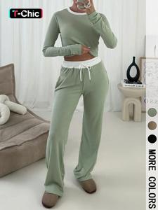 Men's Casual Loose-Fit Long Sleeve Top & Pants Set, Comfortable All-Season, Fitted Design for Everyday Wear