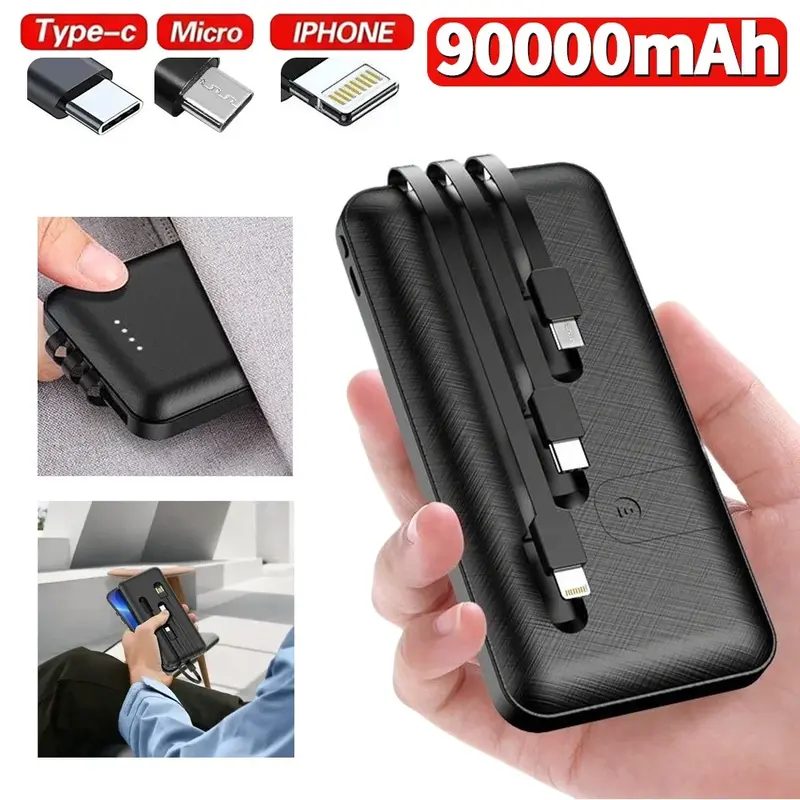 2025 Super 90000000mAh Solar Power Bank – 4 USB Portable Charger For Cell Phones – Rugged & Waterproof