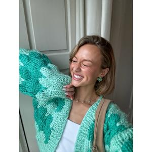 Mint Gelato Hugs & Kisses Cardigan