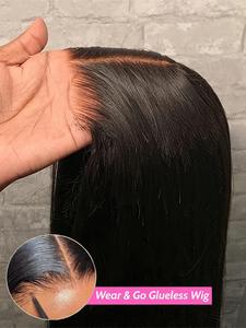 5x5 Glueless Lace Wigs Human Hair, Transparent Lace Wig for Women, 150% Density Brazilian Virgin Hair, Natural Looking Wigs for Daily