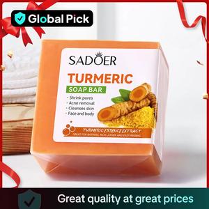 Handmade Turmeric Soap, Natural & Organic Handmade Comfort Soap for Body & Face, Exfoliating & Nourishing Soap for Daily Use, Natural Turmeric Bar Soap, Gift