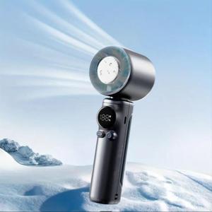 Portable Handheld Turbo Fan, USB Rechargeable Mini Fan with 100-speed Adjustment, Outdoor Mini Fan for Quick Cooling, Party Gift