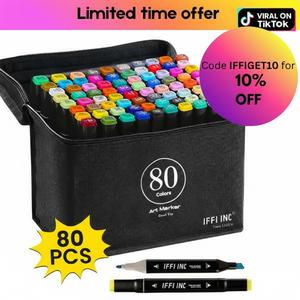 Limited Edition 80 Pcs Color alcohol Marker Set for Coloring, Sketching and Illustrations - Vibrant Colors and Durable Tips acrylic markers, UK Stock, Valentines Day, Birthday Cards Making, Crafts Art Supplies, Back To School Marker Set, #TOP PICKS