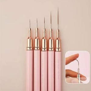Nail Art Brush Set, 5pcs Nail Art Brushes for Gel Nail Polish, Nail Art Painting Pen, Nail Art Brush for Nail Art Sizes 4/8/12/20/25mm