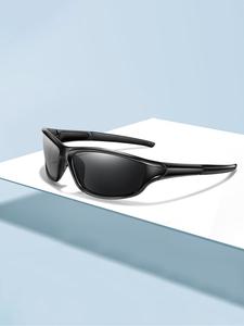 Unisex Simple Style Plain Color Thin Sunglasses, Trendy Casual Polarized Sunglasses for Everyday Use, Fashion Accessories for Outdoor Activities, Trendy Styling Sunglasses, Polarized Sports Glasses