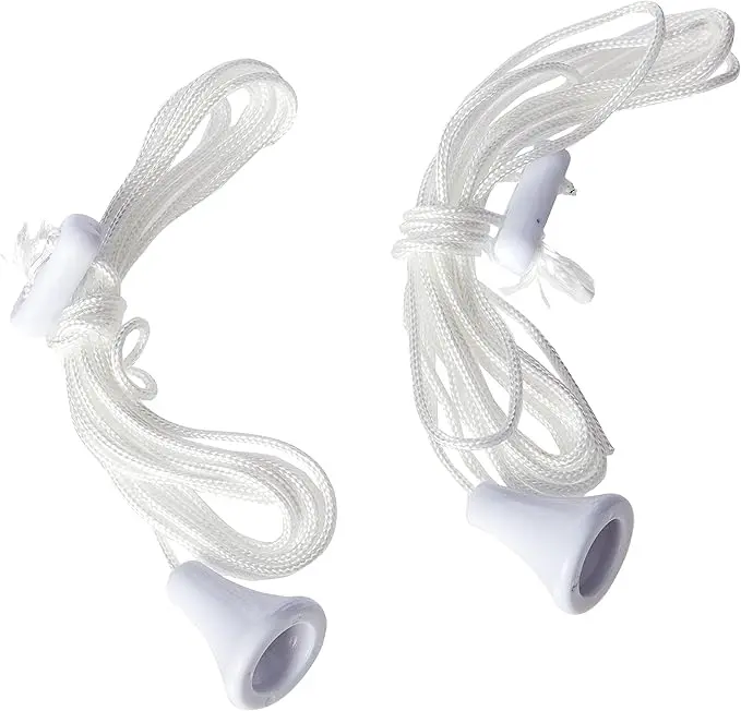 Merriway BH02624 (2-Piece) Replacement Cord Pull for Ceiling Switch, White 150 cm, 2-Piece