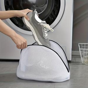 1pc Household Shoe Washing Bag - Mesh Laundry Bag with Zipper, Protective Wash Bag for  Bras, and Underwear, Prevents Deformation, Ideal for Machine Washing and Storage, Laundry Wash Bag|Delicate Protective Bag|Durable Woven Material, Laundry Bags