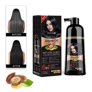 6 in 1 Argan Oil Plant Hair Dye Shampoo, Natural Hair Coloring Shampoo, Plant Extracts Shampoo, Scented Aroma Gentle Hair Care & Styling Product for Women & Men, Haircare