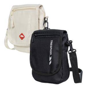 Trespass Helicon Black Travel Mens Shoulder Bag Crossbody in White & Black