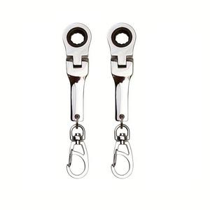 10mm Ratchet Wrench Keychain, Quick Release Tool Holder, Creative Unique Anti-Loss Hanging Buckle, Small Gift Idea, Durable Metal Construction, Keychain Accessory, Portable Keychain