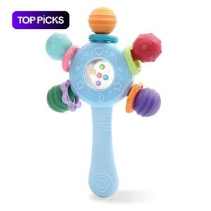 Baby Teether Rattle Toy, Baby Teething Toy, Baby Sensory Toy, Early Education Play Toy, Motor Skills Training Toy, Birthday Gift for Boys and Girls, Nursery