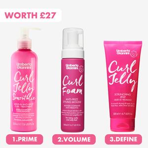 Umberto Giannini - Curl Type 3 Kits for Moisturised, Defined and Frizz-Free Curls, Styling or Full Wash & Styling Kit Options Available. Hydrating & Curl-Defining Routines For Type 3 Curls (3a-3c)