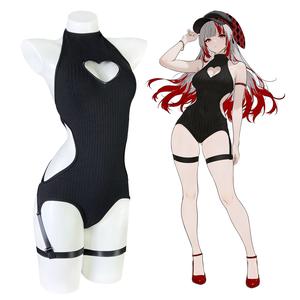 KORURACLUB Women's Black Lingerie Backless Bodysuit Corset Top with Heart Cutout Elegant Chic Womenswear for Special Occasions