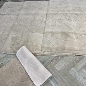 Romany Washable Mats Rose Design Soft Stone New Colour X Large washables mats, 100 X 140CM Best quality around gypsy mats/Rugs Non Slip  Home/Chalet  Design XX Full Set of 4 Mats X