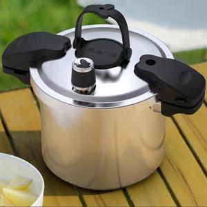 Portable Stainless Steel Pressure Cooker, Mini Pressure Cooker with Handle, Kitchen Cookware for Camping & Picnic