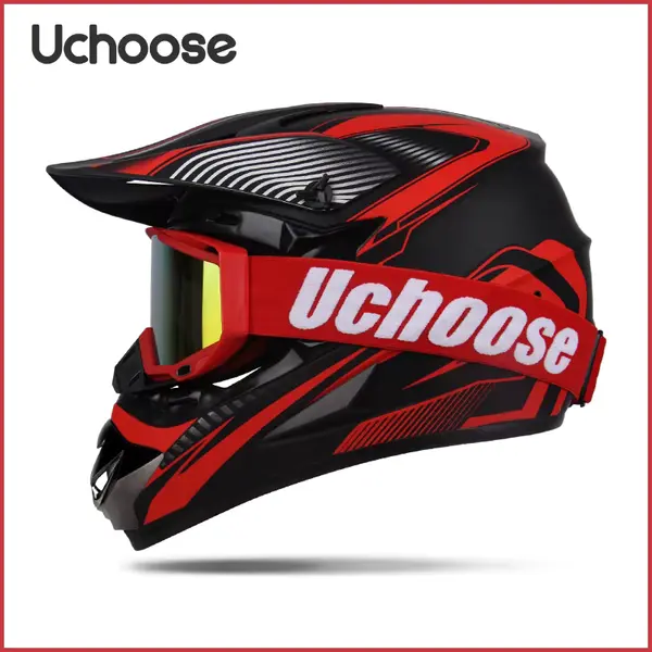 UCHOOSE Motocross Helmet - Durable ABS Safety for Off-Road Riding
