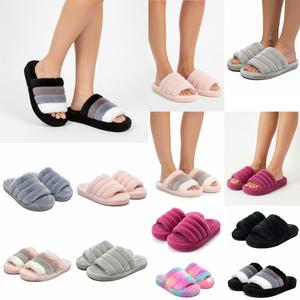 Nexsus Plus Ladies Women Faux Fur Fluffy And Cosy Indoor And Outdoor Leighweight Slippers Winter Sliders Flip&Flops Size UK 3-8 Walking Shoes Footwear Flipflop Girl Comfort Weight Soft Lightweight