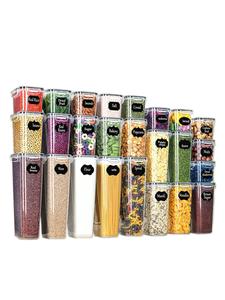 24pcs kitchen gadgets - perfect for organizing and storing dry goods - includes labels, labeling and dishwasher safe - perfect for grains, flour and sugar - milk jars, sugar jars, household kitchen items