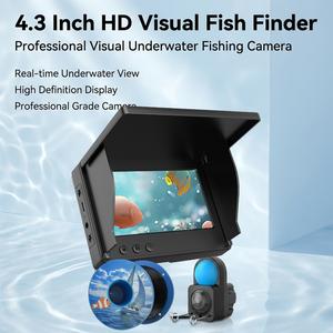 Fish Finder 4.3 Inch Screen Visible Fishing Ip67 Waterproof Night Vision Ice Fishing Underwater Camera, High Definition Fish Locator