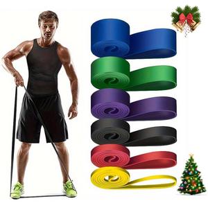Body Fitness Elastic Resistance Rope, 1/4/6 Counts Yoga Stretching Band, Gym Sports Stretching Training Equipment, National Day Offers, Valentine's Day Gift for Men, Workout Equipment
