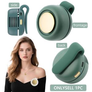 Portable Silent Mini Bladeless Rechargeable Fan Clip On, Adjustable 3-Speed Suspended Whirlwind Fans, Small Outdoor Cooling Fan for Shirt & Waist, Low Noise Cooling Outdoor & Travel