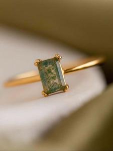 Minimalist Temperament Artificial Crystal Decor Acquired Style Ring, Fashion Accessories for Women & Girls, Trendy All-match & Exquisite Jewelry for Birthday Gift