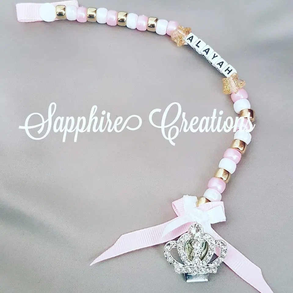 Personalised Dummy Clip Soother Strap Baby Boys Girls Dolls Pink Blue Gold Silver White Navy Black Bling Designer Any Name Colour  SALE zxcxcz85