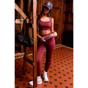 Kaiia Sculpt Leggings Dark Cherry