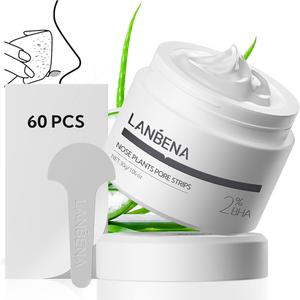 Skincare Deep Cleansing Nose Plant Pore Strips - 60pcs Plant-Based Paper for Enhancing Smoothness and Clarity, Suitable for All Skin Types