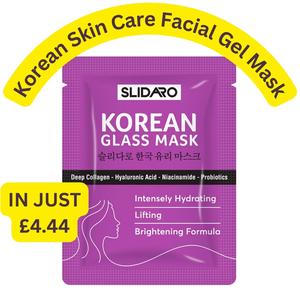 [SLIDARO] Korean Glass Mask – Korean Skin Care Facial Sheet & Gel Mask | Hydrating & Brightening with Collagen, Hyaluronic Acid & Niacinamide | Lifting, Glow & Pore Care