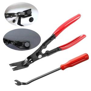 2-19pcs Trim Removal Tool, Auto Clips Pliers Fastener Remover Set Pry Tool Repair Kit, Car Panel Dashboard Door Audio Trim Removal Tool Automotive Upholstery Removal Kit with Storage Bag