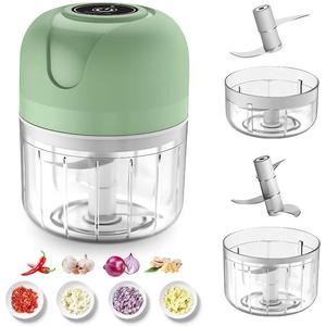 Electric Mini Garlic Chopper, 1 Count USB Rechargeable Wireless Food Chopper, Vegetable Chopper, Food Processor for Garlic, Pepper, Vegetable, Nuts, Meat