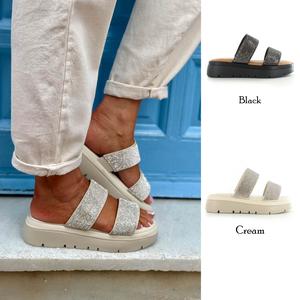 CeCe: TRUE TO SIZE FOR ALL! Good for Both STD & WIDE FIT. Light weight & comfort memory foam Innersoles FLATFORM SANDALS