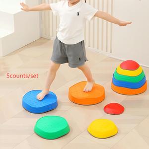 Non-slip Balance Training Boards, 5 Counts/set Colorful Balance Stepping Stones for Indoor Outdoor, Coordination Training Sensory Toys for Obstacle Courses