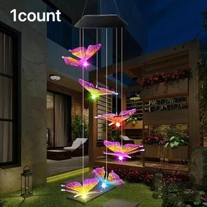 Solar Butterfly Wind Chime Light – Magical Garden Decor with Solar Lights & Melodic ChimesIP44 waterproof rating – durable for gardens, patios, balconies, or porches.