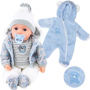 BiBi Doll 20" Baby Boy Doll "Navy" (Sleepy Boy) with Extra Onesie, Dummy & Sounds - Toy Doll for Boys and Girls Ages 18 Months+