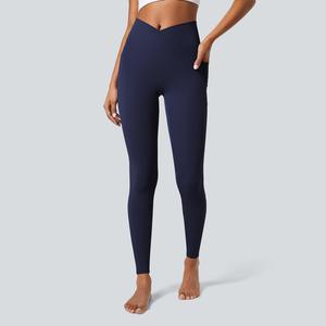 Halara SoftlyZero™ Crossover Pocket Plain Leggings-UPF50+