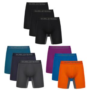 Mens Bamboo Boxers 3 Pack Breathable Elasticated Waistband Premium Underwear Contoured 3D Pouch Anti-Chafe Panels Anti Leg Ride-up Mens Sports Boxers