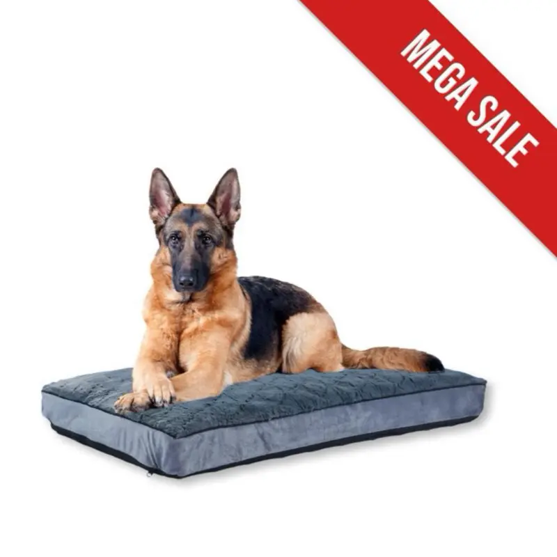 Dog/Cat Bed Pet Pillow Mat Cushion 5CM Thick | Rectangle Reversible Soft Polyester Cover Double Sided Bed For Small Dogs & Cats & Medium Or Large Dogs With Removable & Washable Cover Filled With Fibre Sheet | Fleece Fabric Dog Crate Bed Anti Slip Bottom |