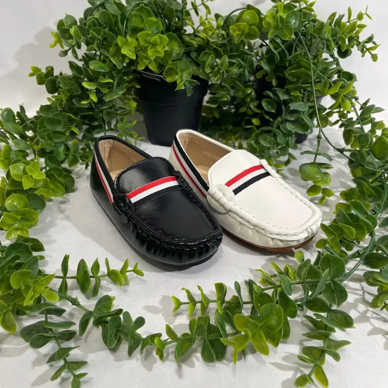 Boy's Comfy Loafer Shoe with Colour Detail - All Occasions - WHAT-005