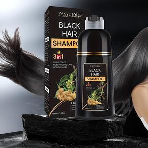 3 in 1 Black Hair Shampoo, 1/2/3 Counts Natural Extracts Moisturizing Hair Dye Shampoo for Mother's Day Gift, Professional Hair Care & Styling Product for Men & Women