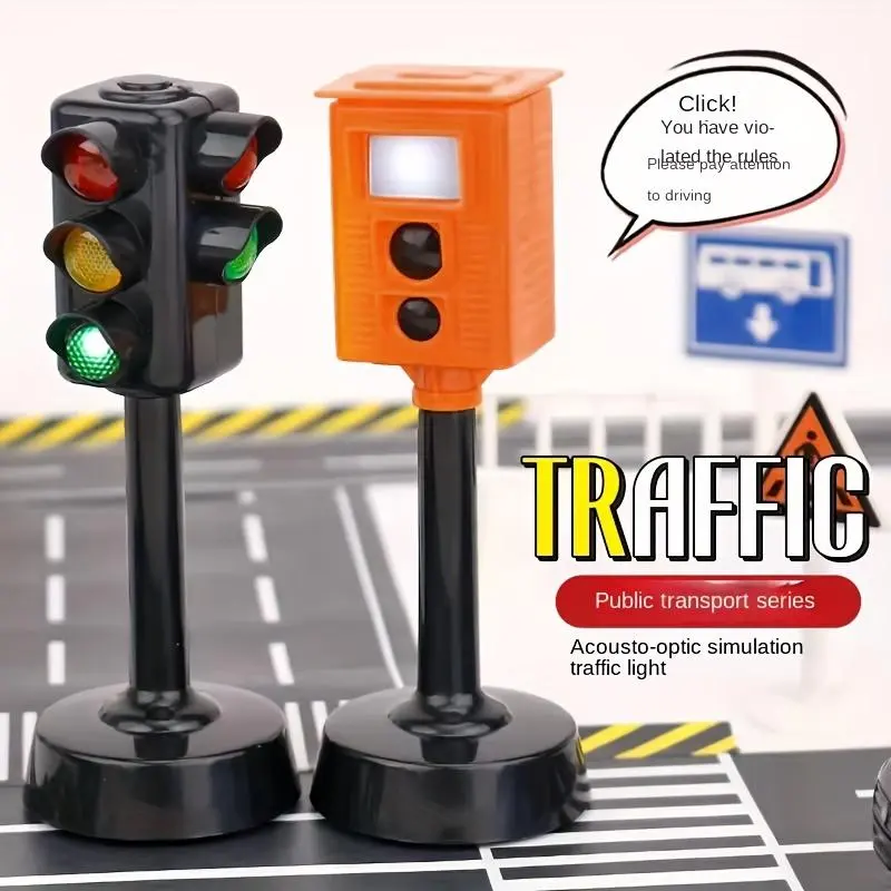 Mini Traffic Light Model with Realistic Sound & Lights, Safe ...