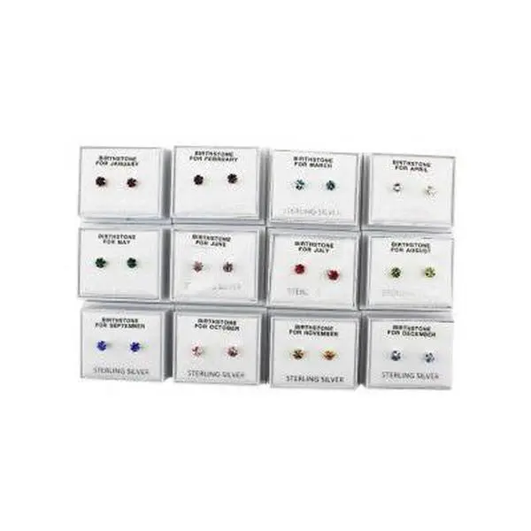 Birthstone Studs Earrings
