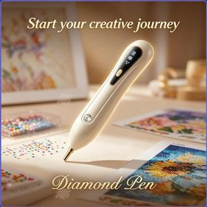Electric Diamond Painting Pen, Cordless Diamond Art Vacuum Pen no Wax Needed, Rechargeable Diamond Painting Tools, Adjustable Suction Mode Diamond Art Kits Accessories for Adults & Kids