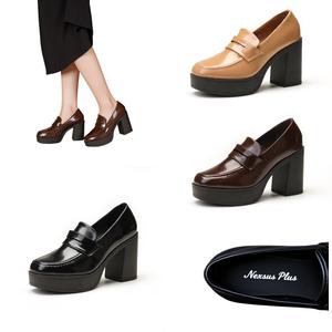 Nexsus Plus Ladies Women Chunky Sole Slip On Comfy Sole Work Office Shoes Girls Active Walking Shoes Size UK 3-8