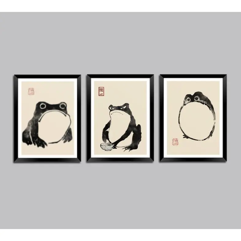 FROG PRINTS: Vintage Japanese Woodblock Art by Matsumoto Hoji