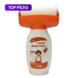 Wall Repair Roller Paint, 500g Household Water Based Latex Paint Roller with Brush Head, DIY Renovation Wall Spackle Roller Tool for Home