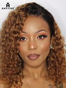 Anytime Wigs Bob Wig Human Hair 4x4 lace Water Wave Pre Styled Wig Human Hair Glueless Wear and Go Bob Wig Pre Plucked Pre Cut Closure Short Curly Bob Wigs Natural Hairline 200% Density